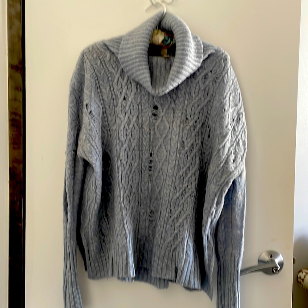 Ice blue oversized sweater